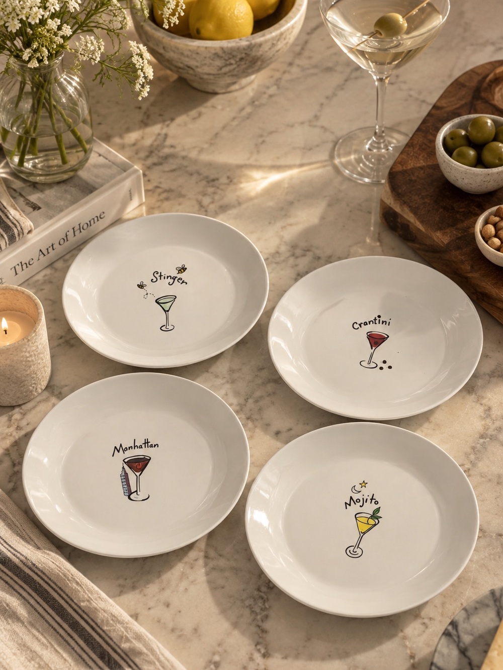 Cheers! For Hudson’s Bay Company Happy Hour Plates – Set of 4 (7.5”)